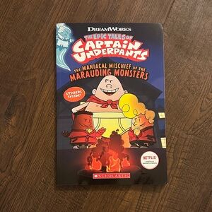 Scholastic Captain Underpants Mischief Book - Red and Blue